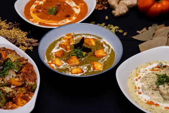 Indian curries served at Papa Nash's Indian restaurant in Airdrie, AB